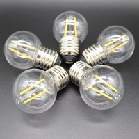BC G45 2W LED Filament Globe Lampe Couvercle en plastique Transparent pour E27 Base AC Power pour jardin chapiteau guirlande lumineuse