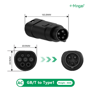 Adattatore di ricarica per veicoli elettrici E-Mingze 32A da GB/T a J1772 |   Convertitore di Presa Portatile per Auto Elettriche Tesla/<span class=keywords><strong>BMW</strong></span>/Audi - Product Image 1