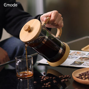 Cafetière à piston <span class=keywords><strong>en</strong></span> bambou avec <span class=keywords><strong>verre</strong></span> résistant à la chaleur et filtre <span class=keywords><strong>en</strong></span> acier inoxydable - Product Image 6