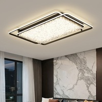 Plafonnier LED rectangulaire moderne à intensité variable encastré pour salon, chambre et couloir