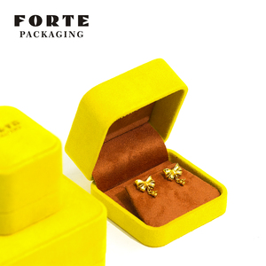 FORTE Antique Europe Jeweler Packaging Yellow Suede Jewellery Storage Gift Box Custom century Hot Jewelry Packaging - Product Image 5