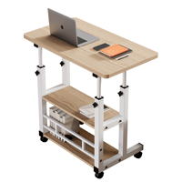 Bureau d'ordinateur moderne à roulettes, petit bureau de rangement, roulettes, petit espace, table d'écriture portable, bureau à domicile, étude, table pliante mobile