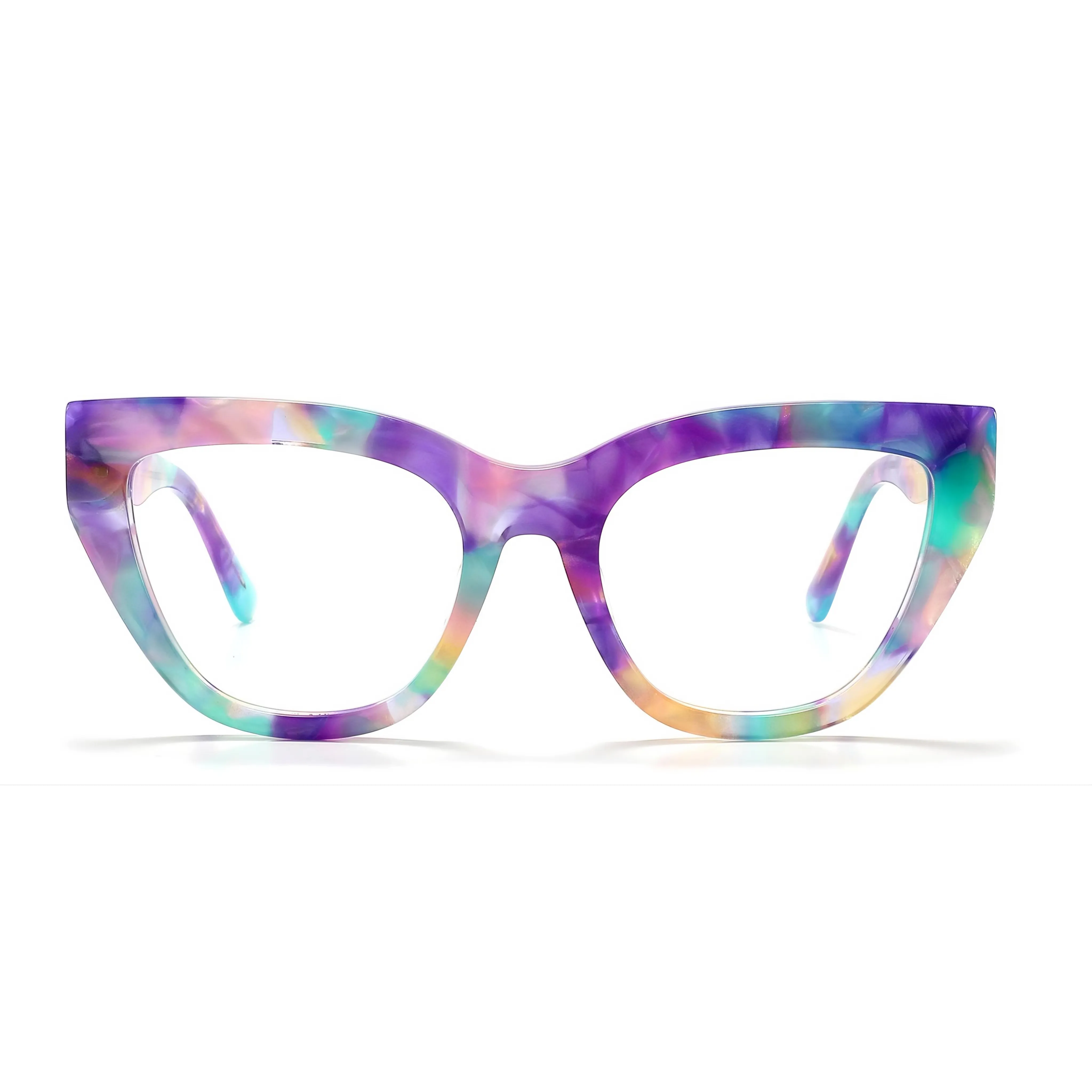 Hoge Kwaliteit Acetaat Montuur Oogbril Brilglas Laminaat Cat Eye Spektakel Frame