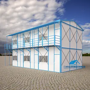 Bajo costo trabajador campamento edificio prefabricado K-tipo de casa de panel sándwich de estructura de acero de <span class=keywords><strong>apartamento</strong></span> para Venta - Product Image 3