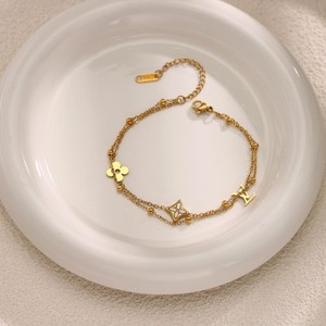 Pulsera de Acero Inoxidable Chapada en Oro de 18K, Diseño Geométrico, Cadena de Eslabones con Circonita, Regalo para Fiestas o Budismo, Unisex y Moderno - Product Image 5