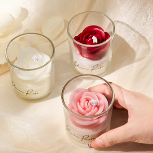 Velas de Cristal con Rosas Personalizadas para el Día de San Valentín, Velas Premium Inmersivas, Fragancias, Decoración del Hogar, Regalos de Boda/Compromiso Personalizados - Product Image 2