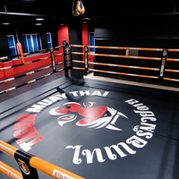 Anneau de boxe professionnel personnalisé avec surface antidérapante durable en acier et cuir PVC pour l'entraînement de MMA, Muay Thai et de boxe