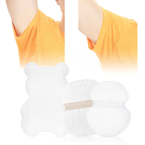 Almohadillas desechables absorbentes de sudor para axilas con forma de oso, autoadhesivas, protectores de axilas, parches absorbentes para hombres y mujeres - Product Image 1