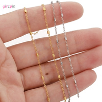 Nouvelle chaîne de tuyau à pince croisée en acier inoxydable plaqué or 18 carats avec chaîne empilée pour accessoires de bijoux à bricoler soi-même