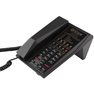 <span class=keywords><strong>Téléphone</strong></span> analogique filaire de luxe noir pour chambre d'hôtel, nouveau modèle avec numérotation grand format et fonction étanche - Product Image 4