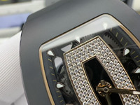 Montre mécanique automatique de luxe ultra-légère et ultra-fine en céramique noire de qualité supérieure, étanche, avec tourbillon, pour homme