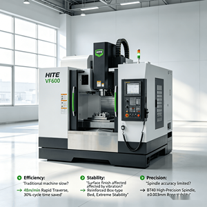 Fresadora CNC Vertical Profesional VF600 <span class=keywords><strong>de</strong></span> Alta Velocidad 10000rpm VMC para Componentes <span class=keywords><strong>de</strong></span> Dispositivos Médicos - Product Image 1