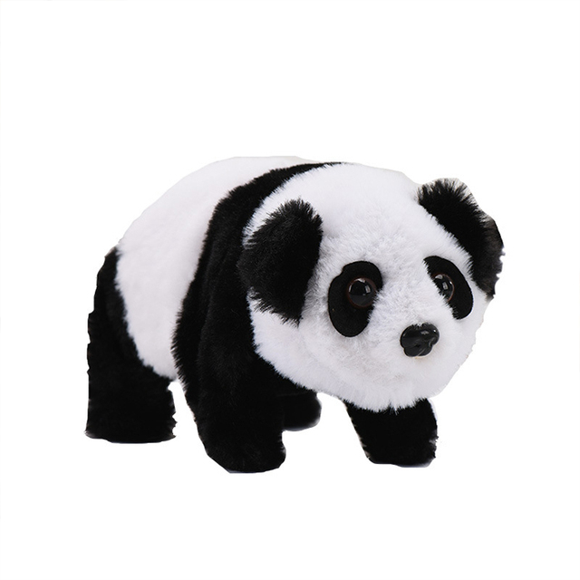 Electronic Pet Plush Toy Panda Pet Walking Make Sounds for Kids Plush Stuffed Animal Interactive Pet Toy