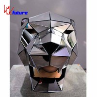 Unisexe Tigre Lion Miroir Masque Acrylique Chapeau Scène Performance Célébration Fête Discothèque Spectacle Danse Utilisation pour Tous Les Âges