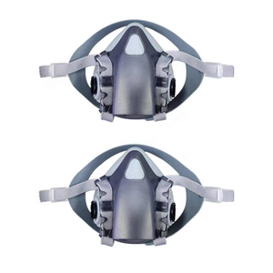 7501 छोटे सिलिकॉन आधा मास्क डिस्पोजेबल श्वसन के लिए डिस्पोजेबल रेस्पिरेटर पुनः प्रयोज्य गैस मास्क - Product Image 1