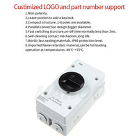 Interrupteur de déconnexion solaire HABOO PV DC1200V 32A 4P, isolateur étanche IP66 pour système photovoltaïque avec connecteurs MC4