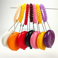 3 porte-monnaie porte-clés vierges en caoutchouc, PVC et silicone, personnalisables, petits, mini, ronds, pour enfants