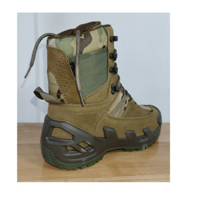 TSB07 Bottes tactiques mi-hautes en cuir de vache camouflage CP marron noir kaki, chaussures de randonnée - Product Image 5