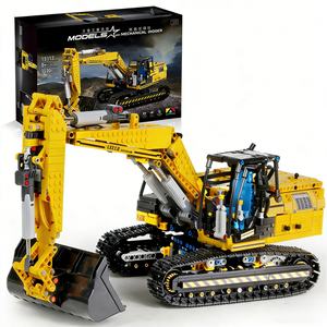 Jouet de construction éducatif excavatrice télécommandée OEM jaune en ABS, bras mobile, pelle, échelle 1:1, cadeau idéal, très vendu - Product Image 5