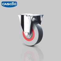 CASCOO 125MM Roulette Industrielle Pivotante En Polyamide Sandwich Roulette avec Roulement À Rouleaux pour Conteneurs À Rouleaux