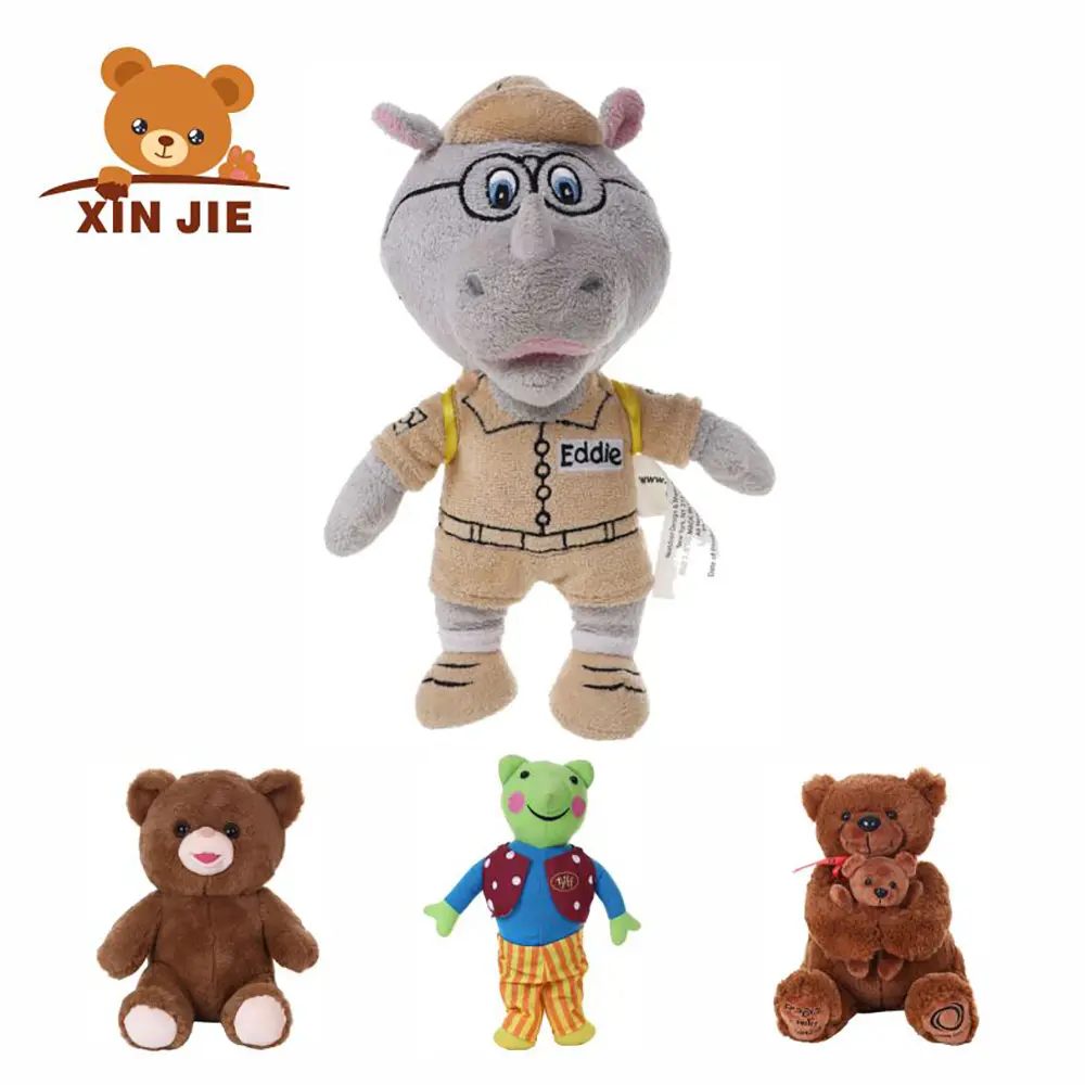 2022 Hot Sale Stuffed Animal Toy Rhinoceros Cute Throw Pillows Plushies Green Dinosaur Toys with Baby Plush Toy