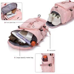 Wholesale Free Sample Custom Large Capacity <b>Backpack</b> Sport <b>Gym</b> Bag <b>Women</b> Men <b>Gym</b> Fitness Travel Bag Duffle Bag - Product Image 4