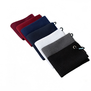 Serviette de <span class=keywords><strong>golf</strong></span> de luxe écologique en tissu magnétique avec logo personnalisé, respirante, design personnalisé, séchage rapide, avec mousqueton, pour la plage - Product Image 1