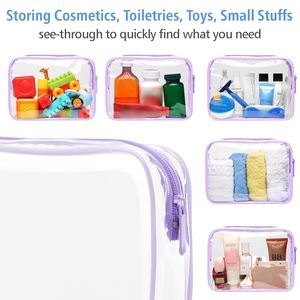 TSA Approved Toiletry <b>Bag</b> 3pcs Clear <b>Makeup</b> <b>Bags</b> Quart Size <b>Travel</b> <b>Makeup</b> Cosmetic <b>Bag</b> - Product Image 4
