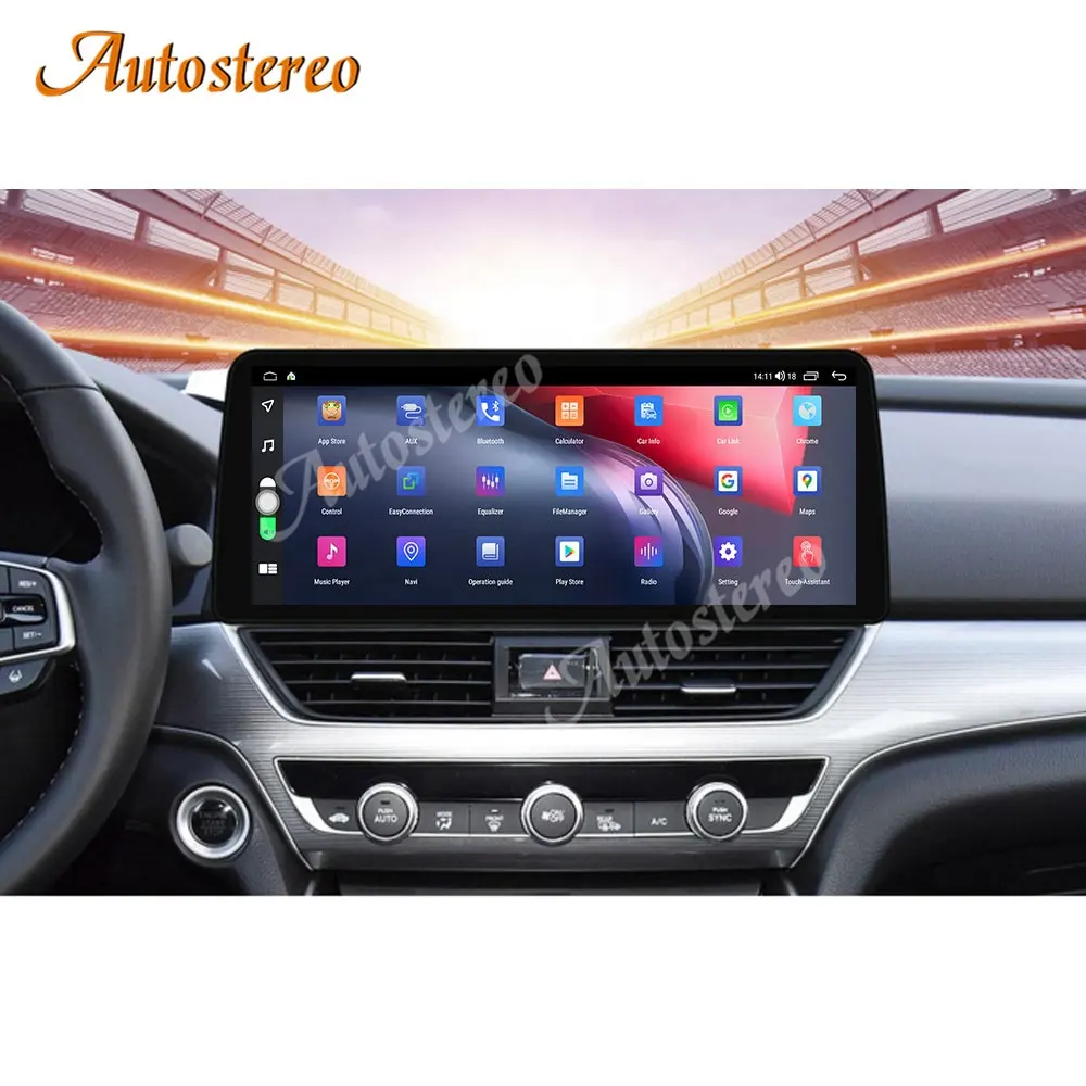 Reproductor Multimedia para coche Honda Accord 10 128 +, Radio estéreo con navegación GPS Glonass, 10,0G, Carplay, Android 12,3, 2018 pulgadas