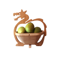 Panier de rangement personnalisable en bambou pour fruits, pliable, motif éléphant, support multi-styles pour légumes et fruits, pour le stockage alimentaire