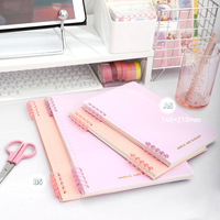 Carnet à spirale horizontal à feuilles mobiles, best-seller, carnet de notes simple, personnalisable, pour étudiants, format A5 B5, carnet macaron à spirale