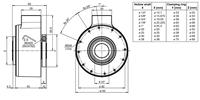 Encodeur rotatif incrémental ENI90PL-H30JA5-5000UD1-RC1 à arbre creux avec sortie universelle