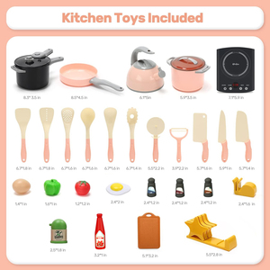 Juego de Juguetes de Cocina para Niños, Ollas y Sartenes, Cocina de Inducción Electrónica, Utensilios de Cocina, Juego de Cocina para Niños - Product Image 5