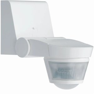 Rilevatore di Movimento a Infrarossi Doppio Hager, Sensore da Parete Bianco IP55 con Doppia Lente - Product Image 1