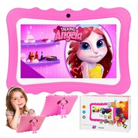 Tablet PC Infantil Económica de 7 Pulgadas con WiFi, MTK Quad Core, 4G+64GB, Cámara Dual, Protección Ocular, Aplicaciones Educativas Preinstaladas, el Mejor Regalo