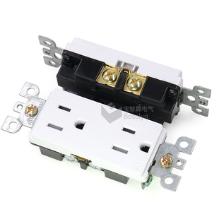 UL 2極3線式15A 125V装飾用コンセント（壁プレート付き、耐タンパー性、住宅用） - Product Image 5