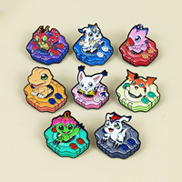 Broche classique d'anime Digimon Adventure, badge en alliage de dessin animé Agumon, cadeau japonais, épingle en émail