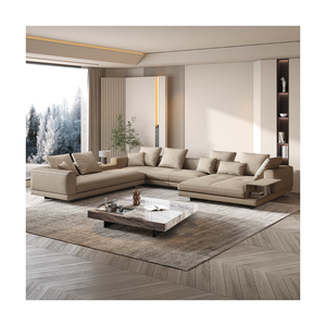 Mới nhất ý thiết kế hiện đại couches đồ nội thất phòng khách cắt vải Modular sofa Set - Product Image 1