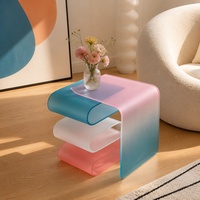 Table d'appoint en acrylique de style nordique simple, personnalisée en usine, pour salon, meubles de maison, petite table basse pour appartement, villa