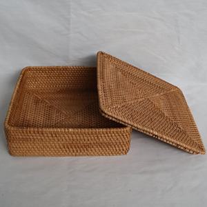 Panier de rangement en rotin naturel, nouveaux produits - Product Image 3