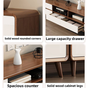 Modern Nordic Style Solid Wood Multifunctional TV Stand <b>Storage</b> Drawers Living Room Coffee <b>Table</b> Media <b>Console</b> Home Furniture - Product Image 5