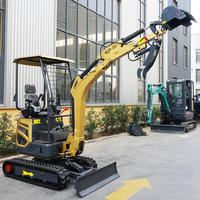 Mini-excavatrice EACHAN Euro 5, 1,8 tonne, engin de terrassement, micro-pelle, machine agricole, excavatrice hydraulique sur chenilles, petite pelle