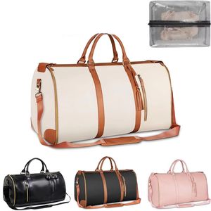 Bolsa de Viaje de Piel Sintética de Alta Calidad, Bolsa de Viaje con Cremallera, Bolsa de Viaje de Fin de Semana para Mujer, Bolsas de Viaje Personalizadas para Hombre - Product Image 4