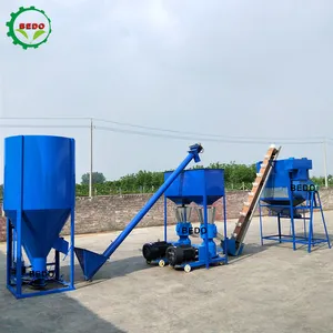 Factory Supply Chicken Pig Cattle Feed Pellet Machine / Complete Animal Feed Production Line / Animal Feed Processing Plant