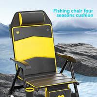 Chaise pliante multifonctionnelle d'extérieur avec sac de rangement latéral et seau, chaise de loisirs polyvalente pour le camping et la pêche