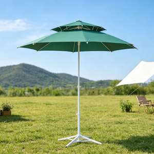 Sombrilla de Playa Clásica de 150 cm con Varillas de Fibra de Vidrio, Tela de Poliéster, Protección UV, Sombra para Exteriores, Patio y Terraza - Product Image 1