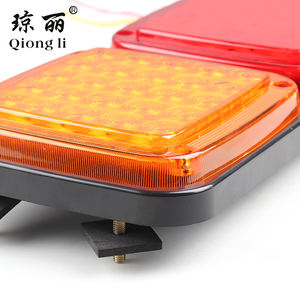 Recién mejorado 12V 24V LED <span class=keywords><strong>Luz</strong></span> <span class=keywords><strong>trasera</strong></span> Lámpara <span class=keywords><strong>trasera</strong></span> 75 LED Combinación de tres lentes en condición de placa de plástico Nuevo - Product Image 3