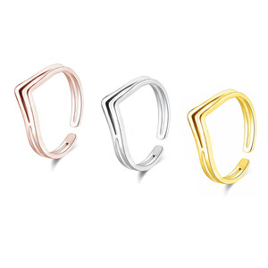 Anillos de acero inoxidable ajustables simples 18K mujeres hombres Pie de alta calidad no deslustre abierto nuevo diseño conjunto de anillo de dedo del pie de plata - Product Image 1