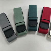 Tali Olahraga Nilon Pengganti yang Dapat Disesuaikan dengan Pengait dan Pengikat Elastis untuk Tali Amazfit Helio Gelang Pelacak Kebugaran
