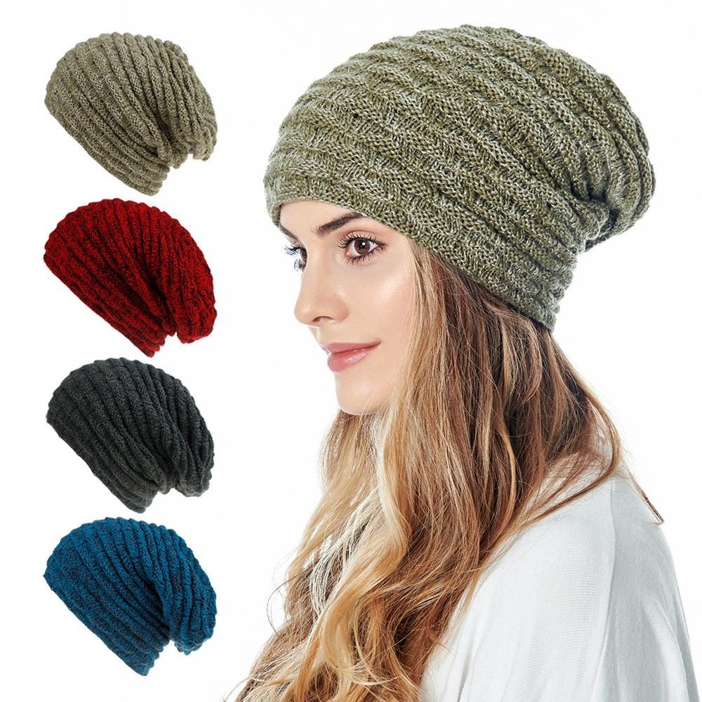 Women Men Knit Hat Oversized Slouchy Chunky Soft Warm Winter  display picture 3